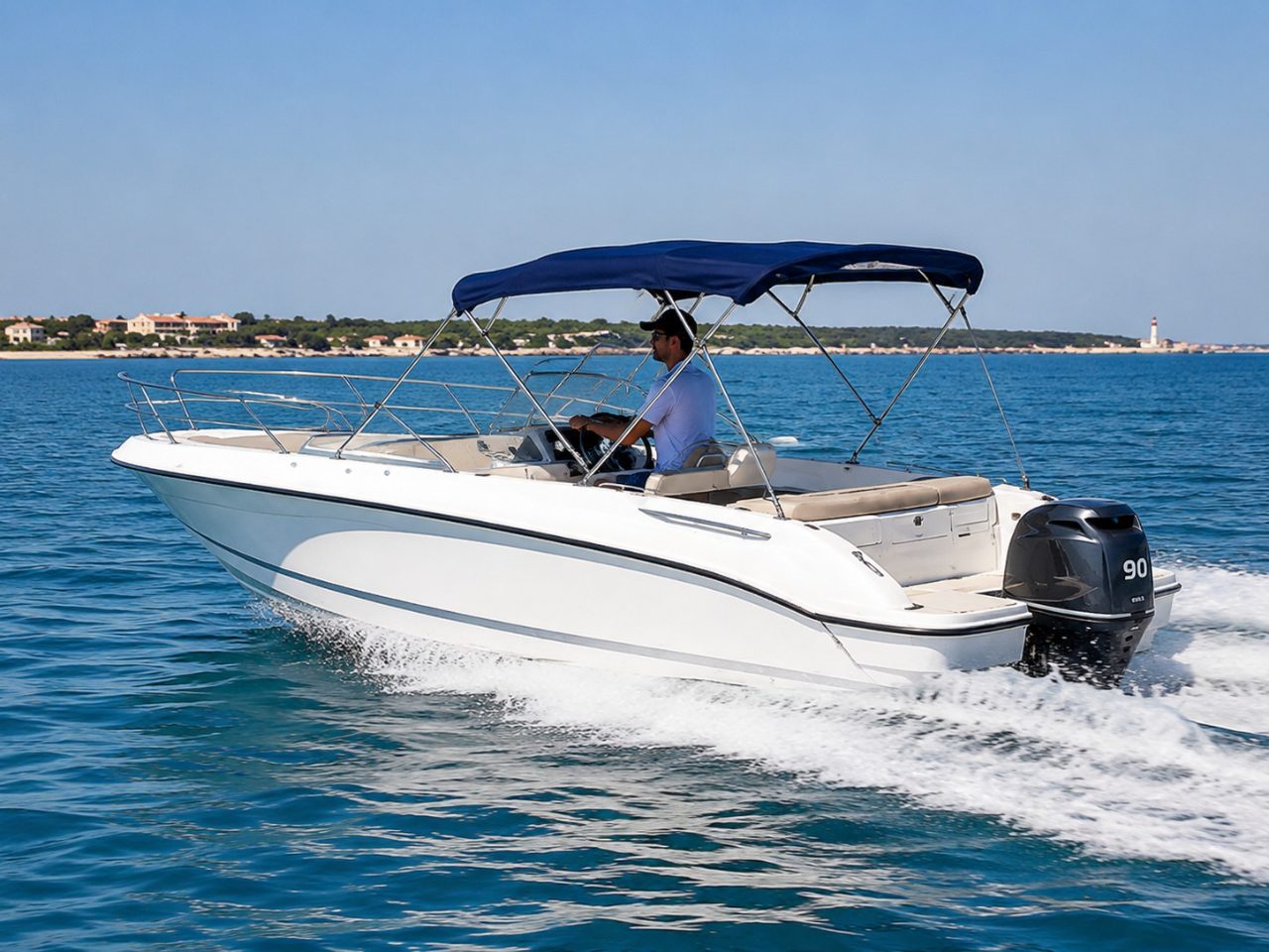 Noleggio Barca 90 CV con Patente Nautica Agosto mezza giornata — foto 4
