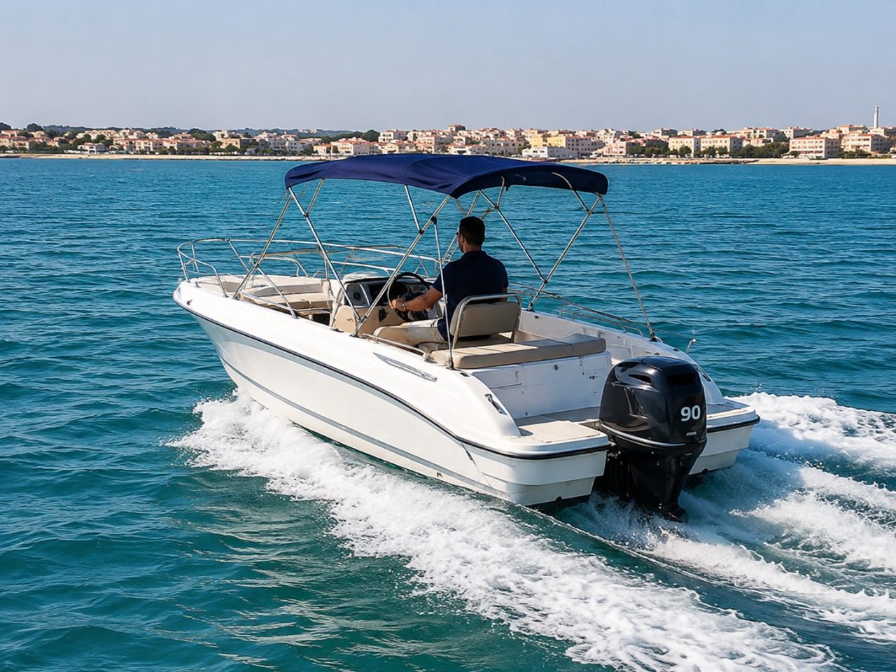 Noleggio Barca 90 CV con Patente Nautica Luglio mezza giornata